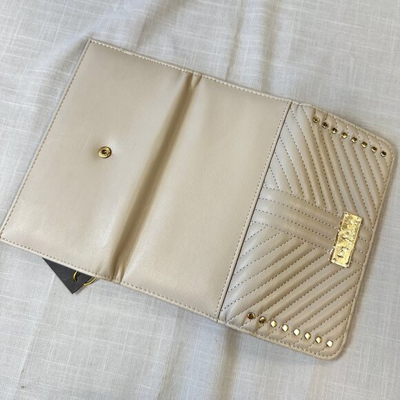 Bebe NWT Grey Hannah Tri-Fold Flap Wallet - Picture 7 of 14